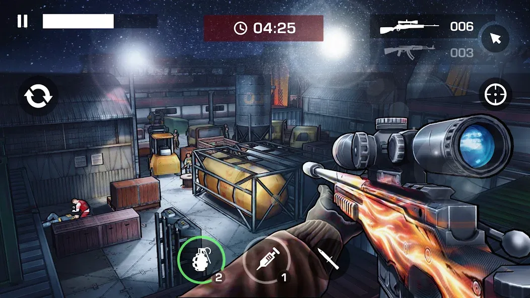 Скачать взломанную Gun Shooting Games Offline FPS (Ган 2)  [МОД Menu] — полная версия apk на Андроид screen 2