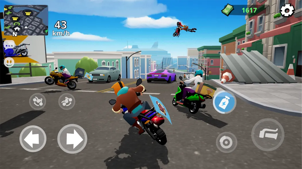 Скачать взломанную Moto City: Mad Bike Delivery (Мото Сити)  [МОД Бесконечные монеты] — стабильная версия apk на Андроид screen 2