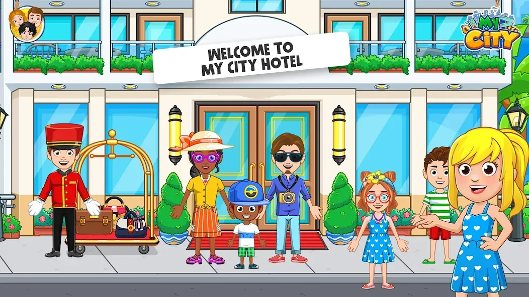 Скачать взломанную My City : Hotel (Мой Город)  [МОД Много денег] — последняя версия apk на Андроид screen 1