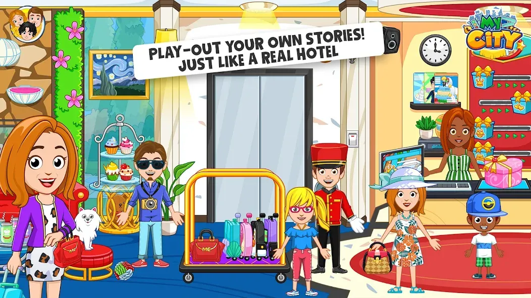 Скачать взломанную My City : Hotel (Мой Город)  [МОД Много денег] — последняя версия apk на Андроид screen 2