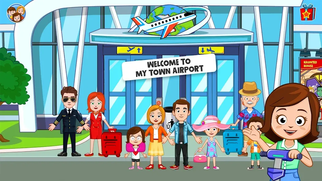 Взлом My Town Airport games for kids (Май Таун)  [МОД Mega Pack] — последняя версия apk на Андроид screen 1