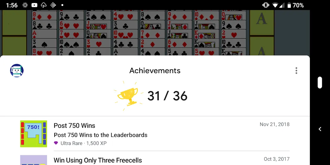 Скачать взломанную FreeCell with Leaderboards (Фрикел с таблицей лидеров)  [МОД Много монет] — стабильная версия apk на Андроид screen 4