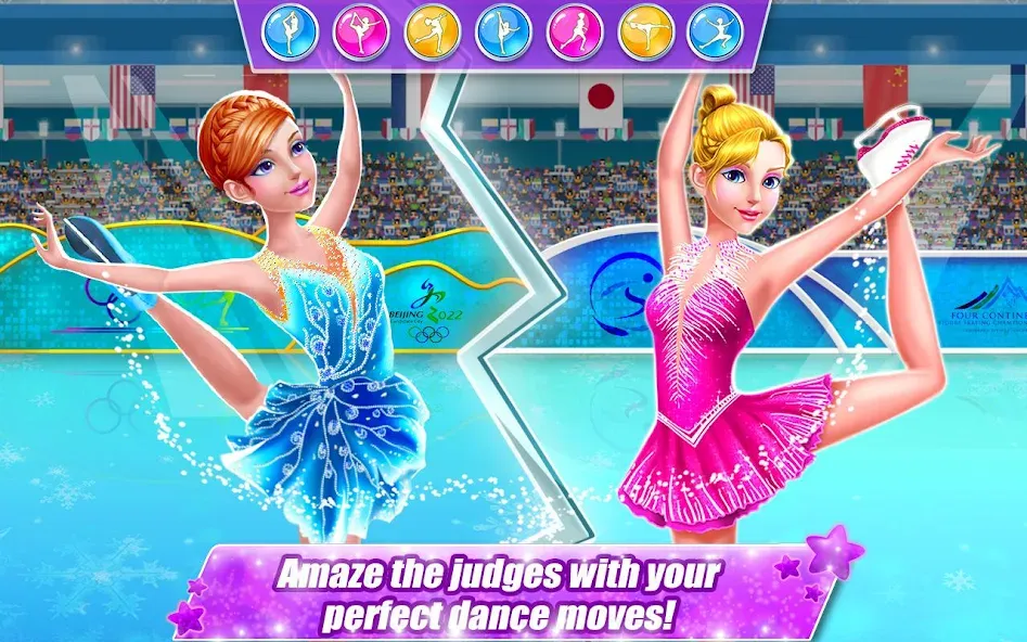 Скачать взломанную Ice Skating Superstar — Perfec  [МОД Меню] — стабильная версия apk на Андроид screen 1