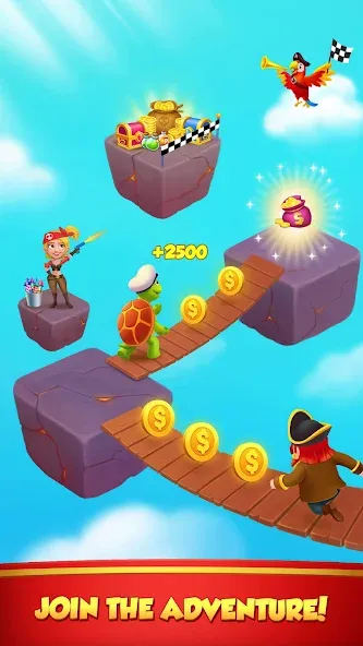 Скачать взлом Coin Rush — Pirate GO! (Коин Раш)  [МОД Все открыто] — стабильная версия apk на Андроид screen 2