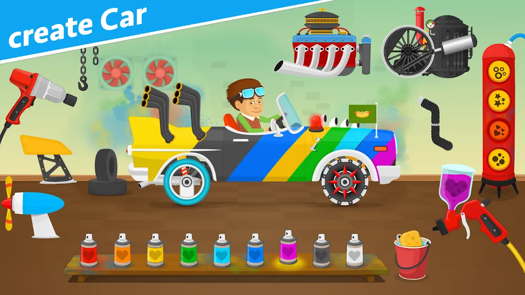 Взлом Racing car games for kids 2-5  [МОД Много денег] — полная версия apk на Андроид screen 2