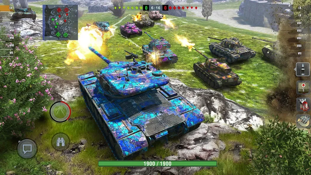 Скачать взломанную World of Tanks Blitz (Ворлд оф Танкс Блиц ПВП)  [МОД Много монет] — полная версия apk на Андроид screen 1