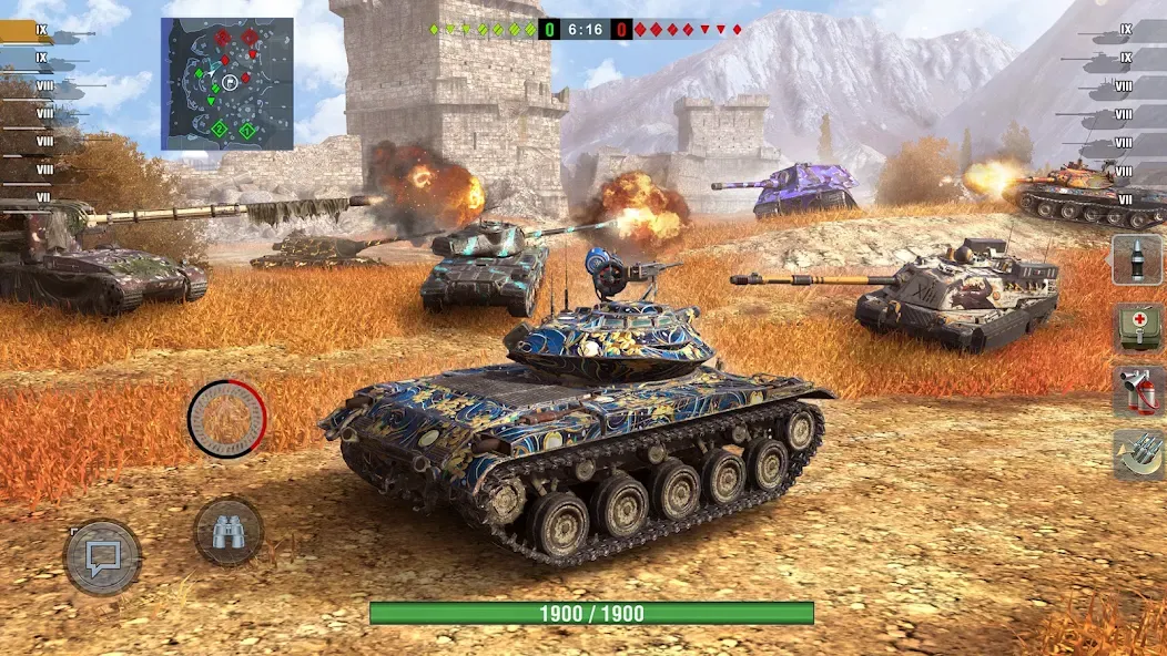 Скачать взломанную World of Tanks Blitz (Ворлд оф Танкс Блиц ПВП)  [МОД Много монет] — полная версия apk на Андроид screen 4