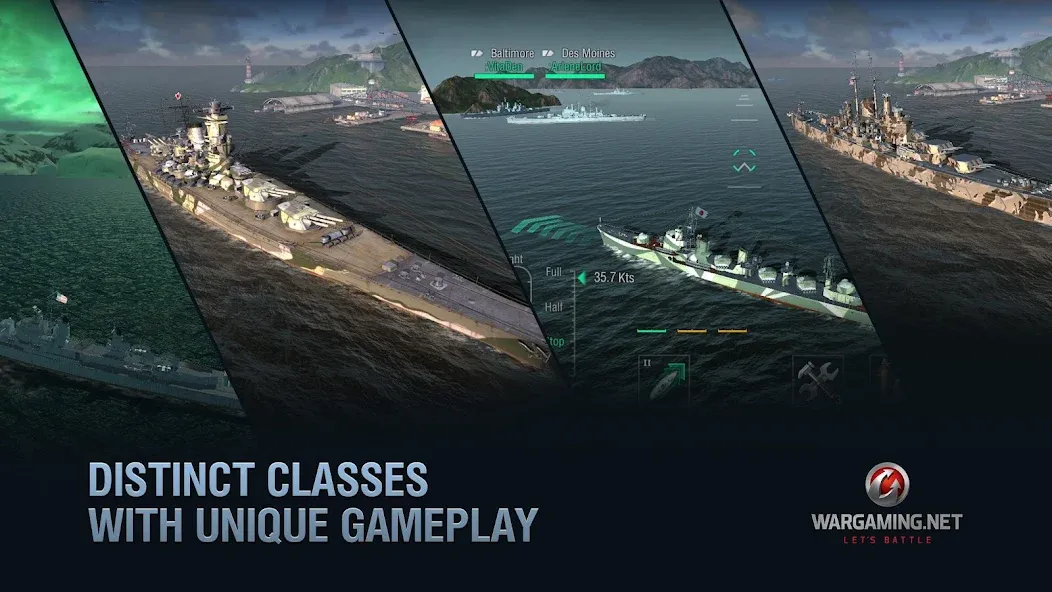 Скачать взлом World of Warships Blitz War (Ворлд оф Варшипс Блиц Вар)  [МОД Бесконечные монеты] — полная версия apk на Андроид screen 3