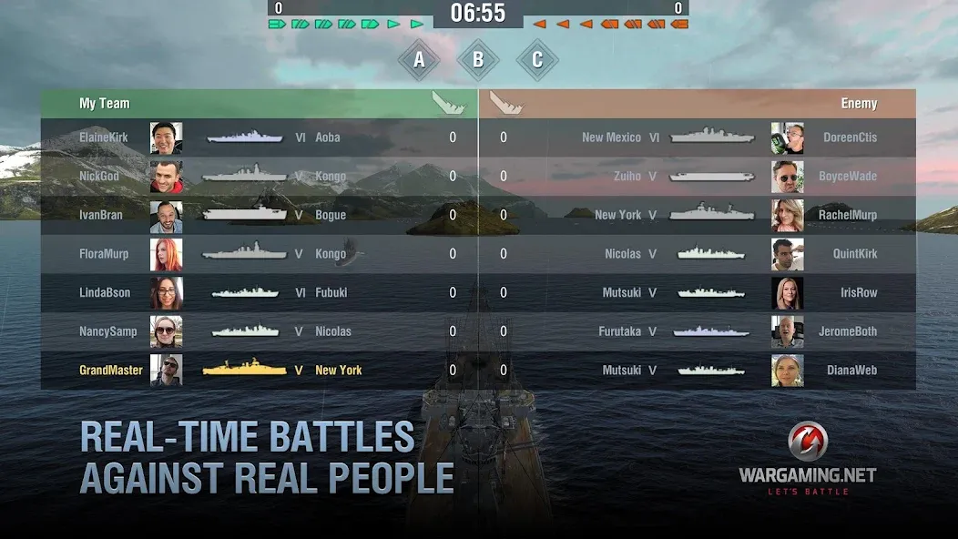 Скачать взлом World of Warships Blitz War (Ворлд оф Варшипс Блиц Вар)  [МОД Бесконечные монеты] — полная версия apk на Андроид screen 5