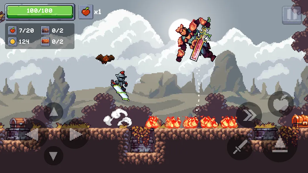 Скачать взлом Apple Knight 2: Action Game (Эппл Найт)  [МОД Много денег] — стабильная версия apk на Андроид screen 1