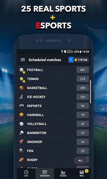 Скачать взломанную Sports Betting Game — BETUP  [МОД Бесконечные деньги] — последняя версия apk на Андроид screen 3