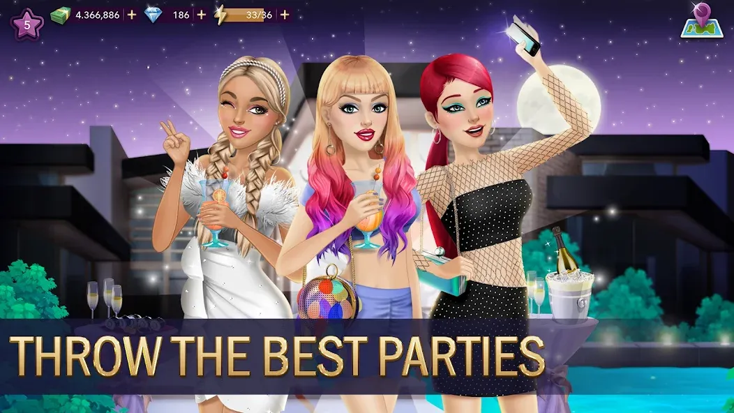 Взломанная Hollywood Story®: Fashion Star (Холливуд Стори)  [МОД Много монет] — стабильная версия apk на Андроид screen 2