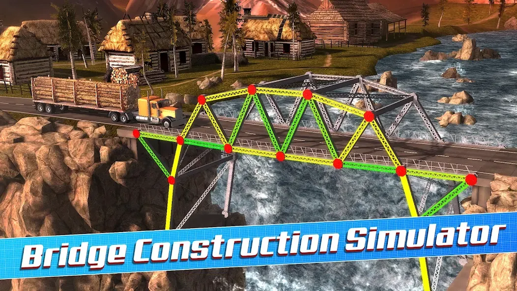 Скачать взломанную Bridge Construction Simulator (Бридж Конструкшн Симулятор)  [МОД Mega Pack] — стабильная версия apk на Андроид screen 1