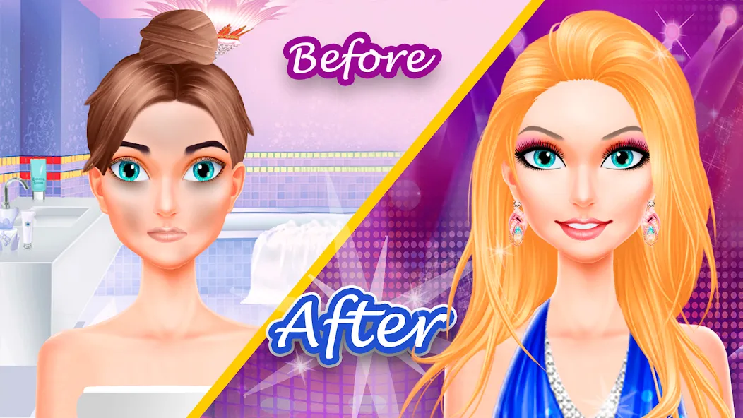 Взломанная Makeup games makeover dress up  [МОД Все открыто] — полная версия apk на Андроид screen 1