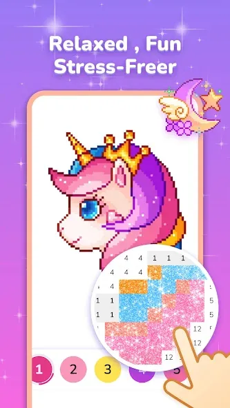 Скачать взломанную Pixel Coloring-Color by number  [МОД Бесконечные деньги] — стабильная версия apk на Андроид screen 3