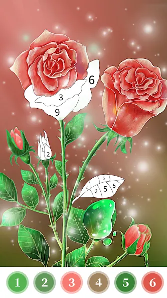 Взлом Rose Coloring Book Color Games  [МОД Menu] — последняя версия apk на Андроид screen 3