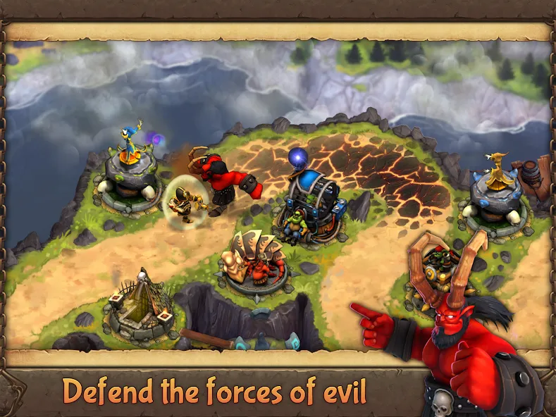 Взломанная Evil Defenders (Ивил Дефендерс)  [МОД Все открыто] — полная версия apk на Андроид screen 1