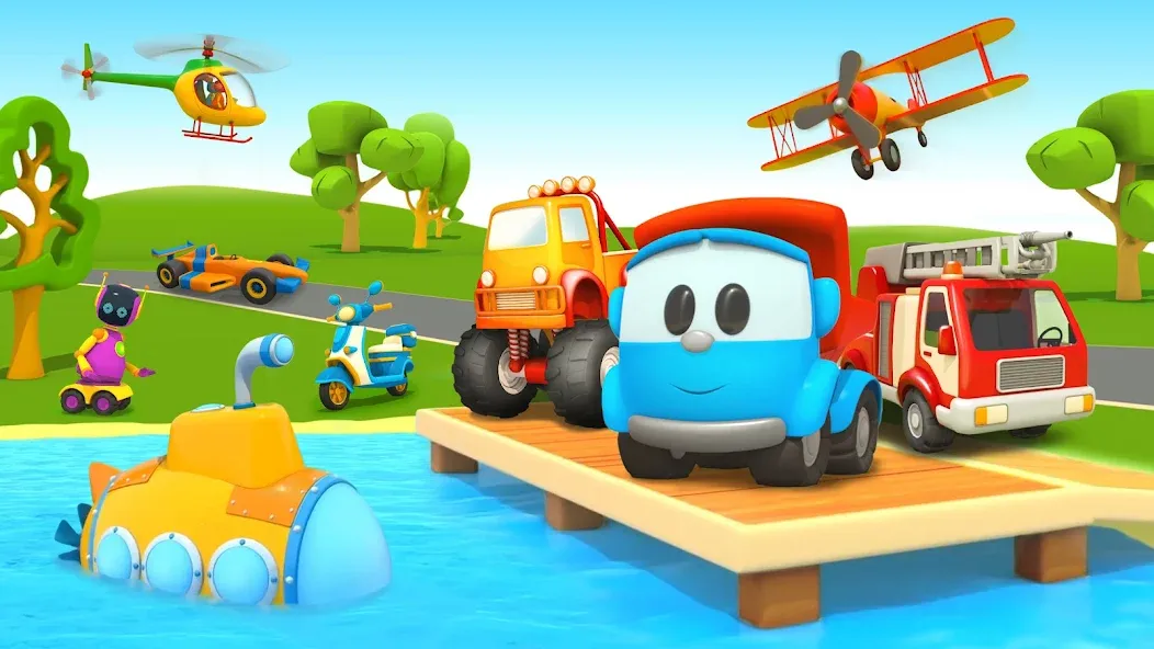 Скачать взломанную Leo 2: Puzzles & Cars for Kids  [МОД Много монет] — последняя версия apk на Андроид screen 1