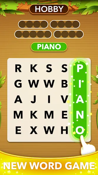 Взломанная Word Heaps Search — Word Games (Ворд Хипс Срч)  [МОД Mega Pack] — последняя версия apk на Андроид screen 1