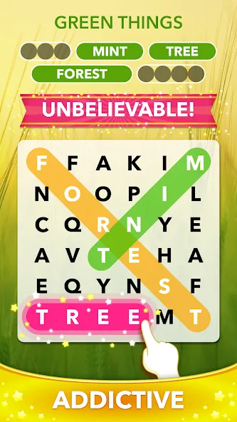 Взломанная Word Heaps Search — Word Games (Ворд Хипс Срч)  [МОД Mega Pack] — последняя версия apk на Андроид screen 2
