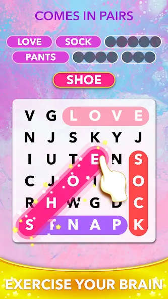 Взломанная Word Heaps Search — Word Games (Ворд Хипс Срч)  [МОД Mega Pack] — последняя версия apk на Андроид screen 4