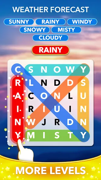 Взломанная Word Heaps Search — Word Games (Ворд Хипс Срч)  [МОД Mega Pack] — последняя версия apk на Андроид screen 5