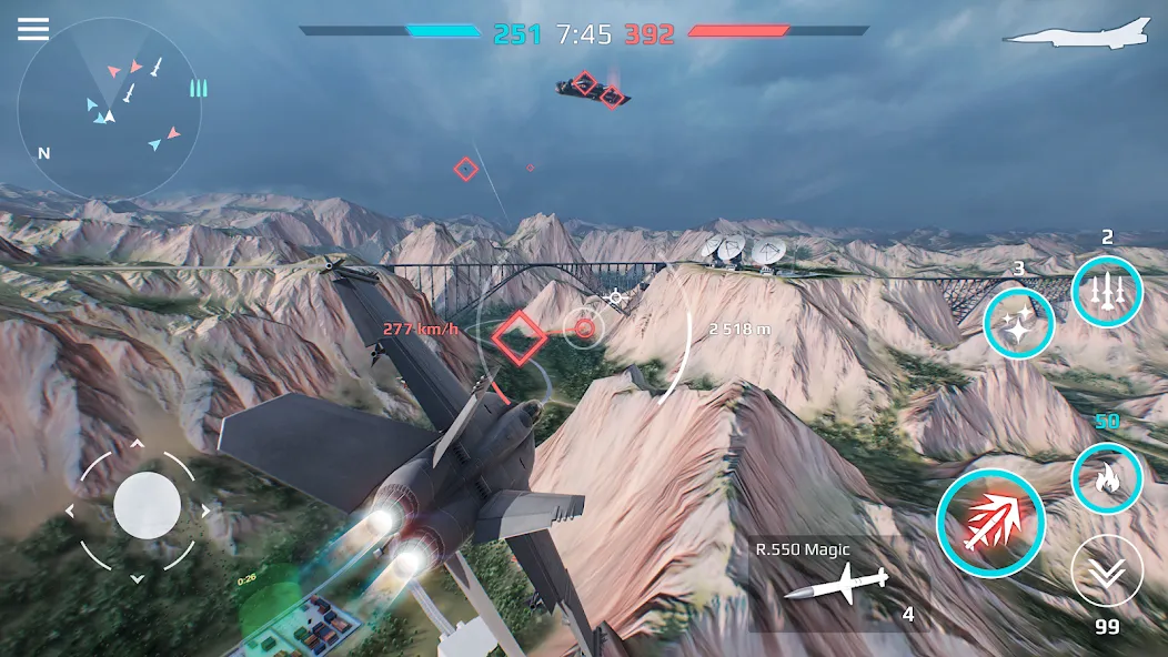 Скачать взломанную Sky Combat: War Planes Online (Скай Комбат)  [МОД Mega Pack] — последняя версия apk на Андроид screen 2