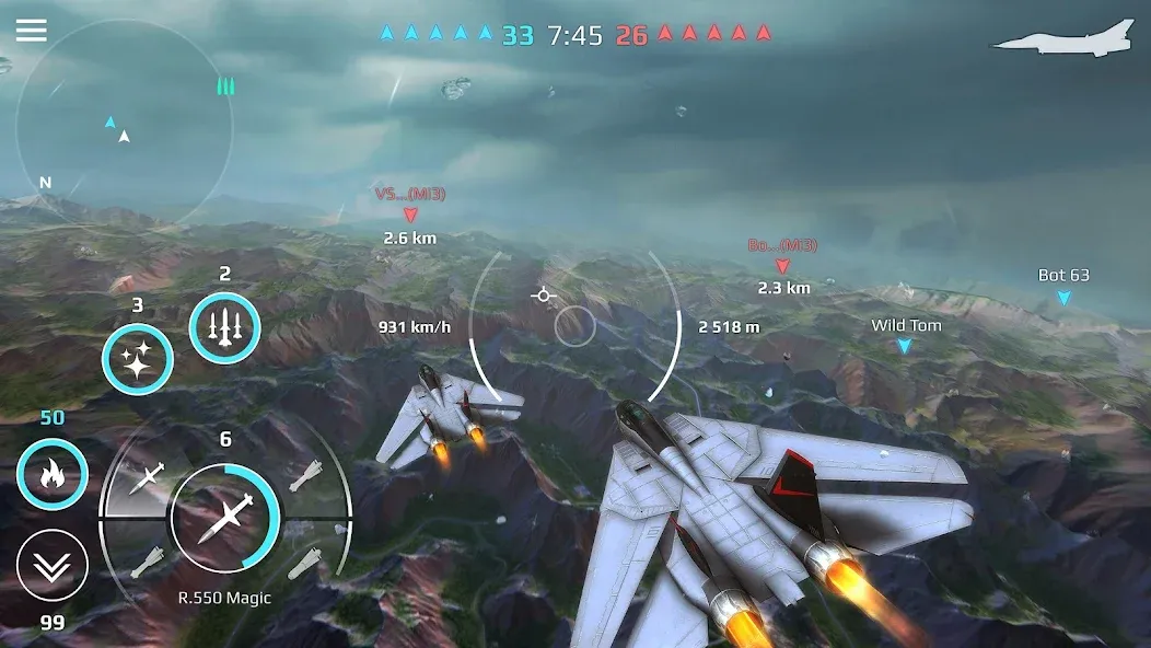 Скачать взломанную Sky Combat: War Planes Online (Скай Комбат)  [МОД Mega Pack] — последняя версия apk на Андроид screen 4