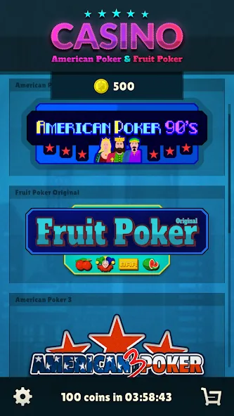 Взлом American Poker 90's Casino  [МОД Бесконечные монеты] — стабильная версия apk на Андроид screen 1