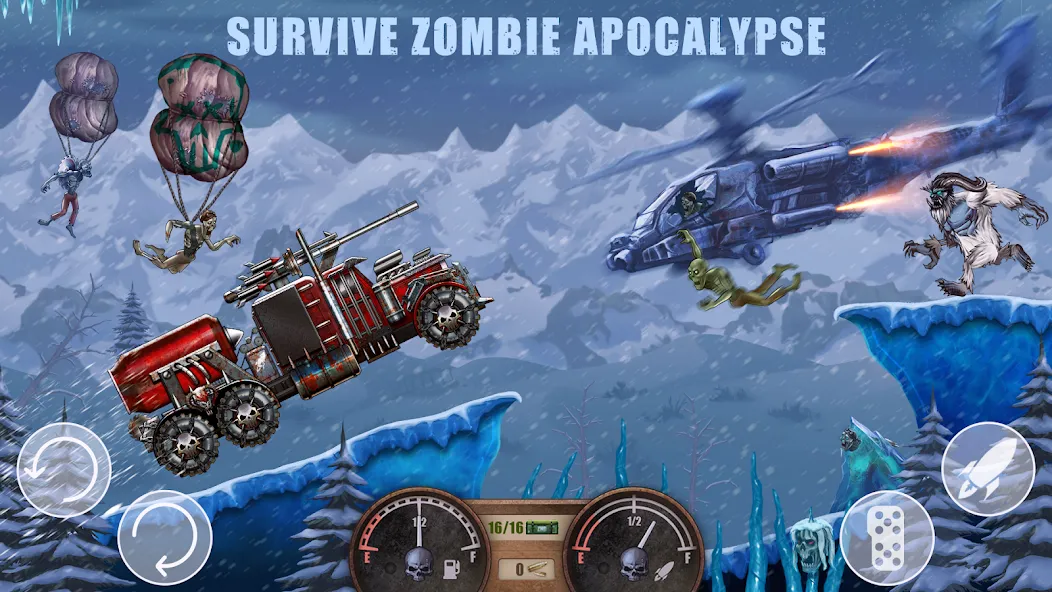 Взломанная Zombie Hill Racing: Earn Climb (Зомби Хилл Рейсинг)  [МОД Mega Pack] — полная версия apk на Андроид screen 2