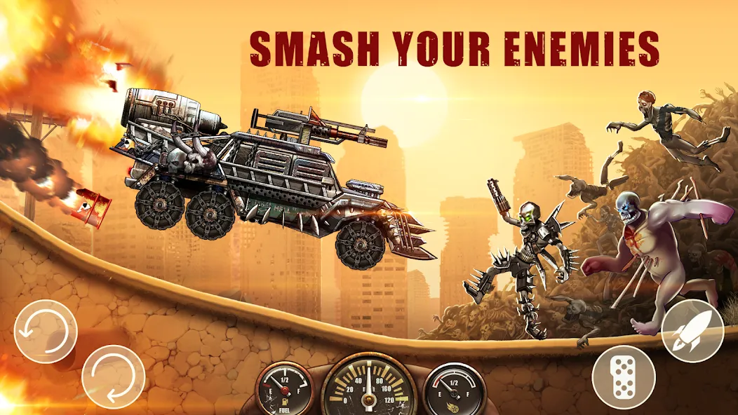 Взломанная Zombie Hill Racing: Earn Climb (Зомби Хилл Рейсинг)  [МОД Mega Pack] — полная версия apk на Андроид screen 3