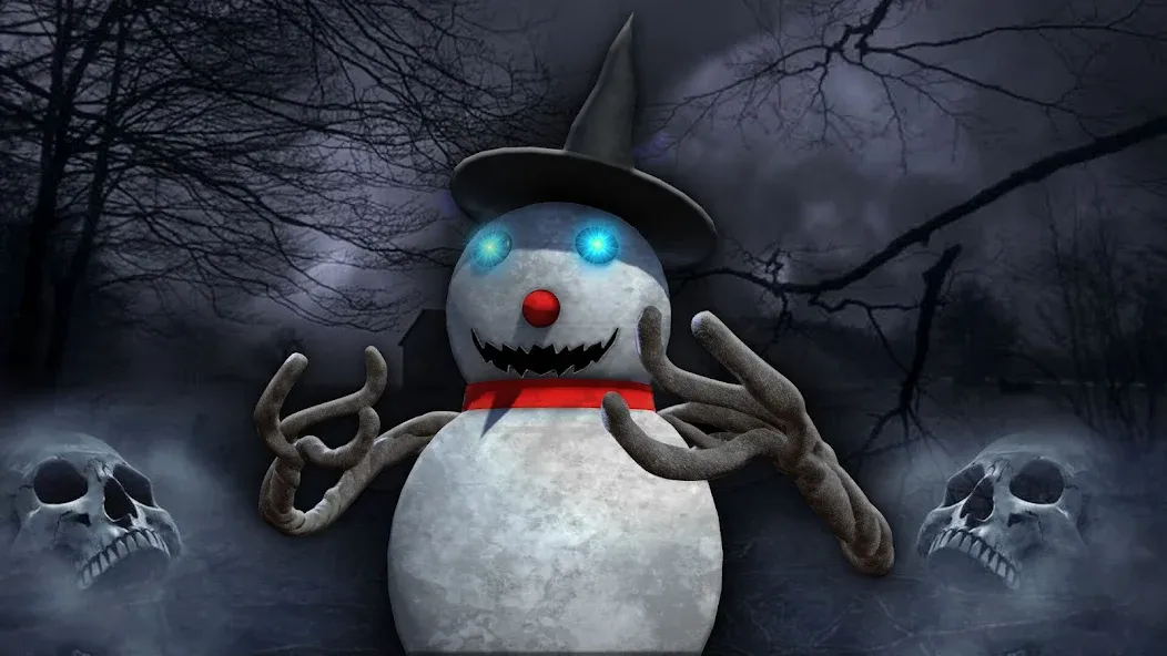 Скачать взлом Evil Scary Snowman  Games 3d (Ивил Скари Сноумэн Геймс 3д)  [МОД Бесконечные монеты] — полная версия apk на Андроид screen 1