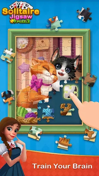 Взлом Solitaire Jigsaw Puzzle (Солитер Пазл)  [МОД Menu] — последняя версия apk на Андроид screen 1