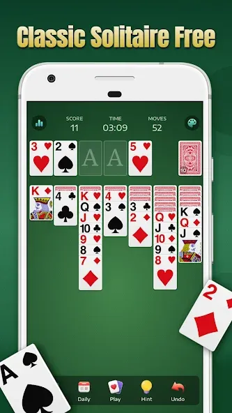 Взломанная Solitaire — Classic Card Games  [МОД Меню] — полная версия apk на Андроид screen 1