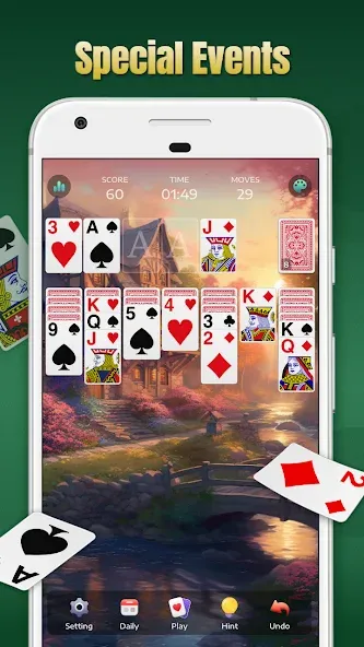 Взломанная Solitaire — Classic Card Games  [МОД Меню] — полная версия apk на Андроид screen 3