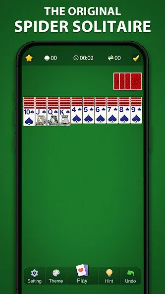 Взломанная Spider Solitaire Classic  [МОД Mega Pack] — полная версия apk на Андроид screen 1