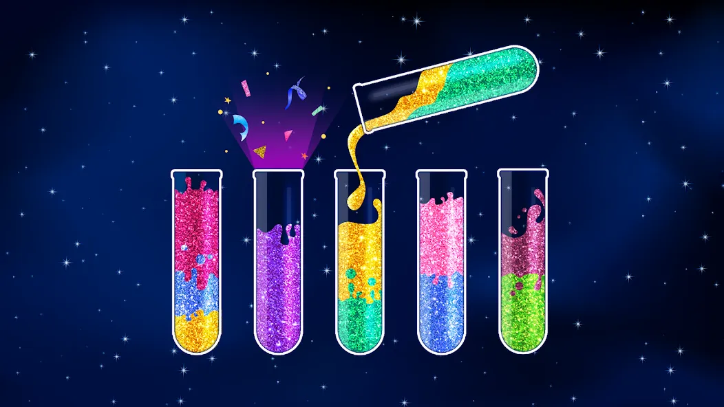 Взломанная Water Sort Puzzle — Color Game (Уотер Сорт Пазл)  [МОД Много монет] — полная версия apk на Андроид screen 1