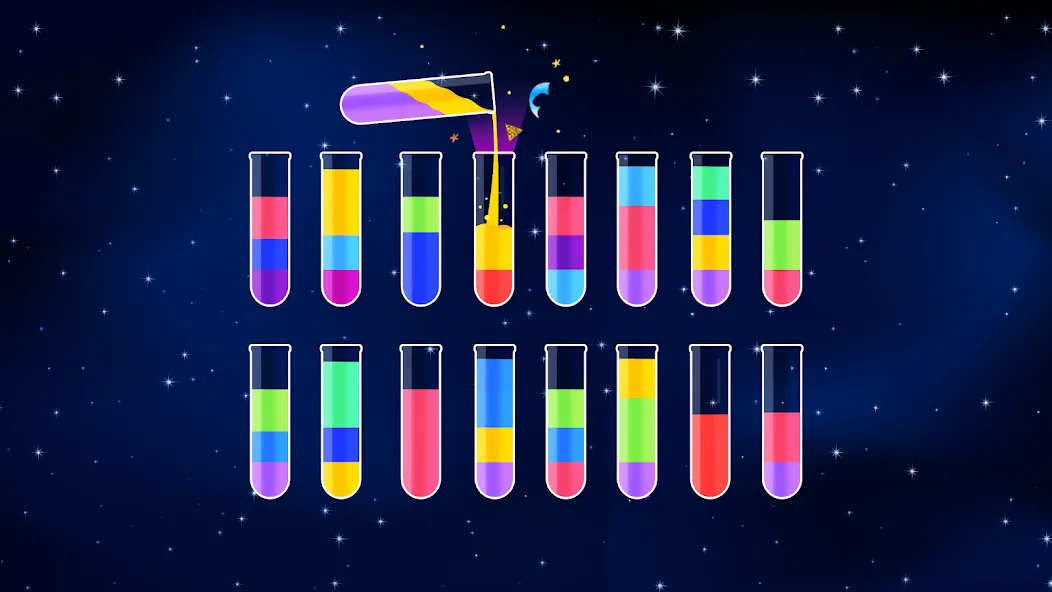 Взломанная Water Sort Puzzle — Color Game (Уотер Сорт Пазл)  [МОД Много монет] — полная версия apk на Андроид screen 2