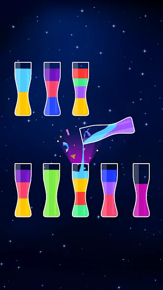 Взломанная Water Sort Puzzle — Color Game (Уотер Сорт Пазл)  [МОД Много монет] — полная версия apk на Андроид screen 4