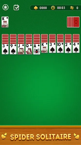 Скачать взломанную Spider Solitaire Card Game  [МОД Бесконечные монеты] — последняя версия apk на Андроид screen 1