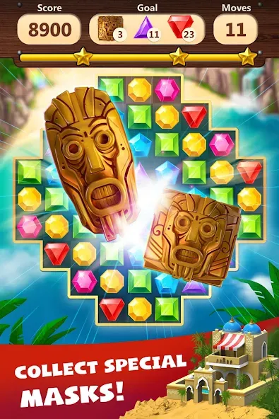 Скачать взломанную Jewels Planet — Match 3 Puzzle  [МОД Unlimited Money] — стабильная версия apk на Андроид screen 5