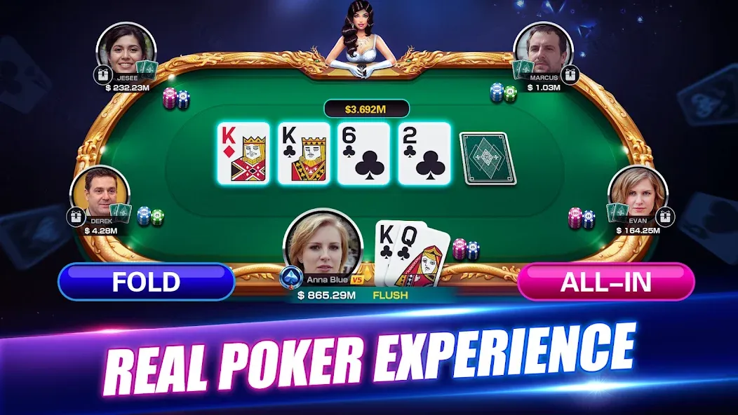 Скачать взломанную Winning Poker™ — Texas Holdem (Виннинг Покер)  [МОД Все открыто] — полная версия apk на Андроид screen 1