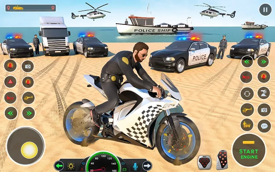 Скачать взломанную Police Car Driving: Car Games (ЮС Полис Кар Транспорт Трак)  [МОД Все открыто] — стабильная версия apk на Андроид screen 2