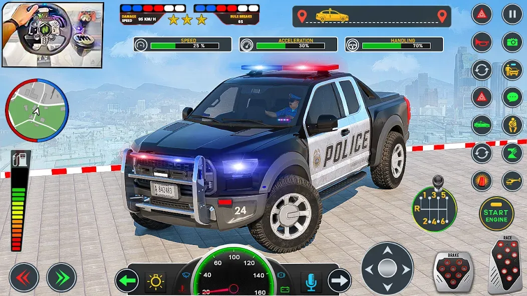 Скачать взломанную Police Car Driving: Car Games (ЮС Полис Кар Транспорт Трак)  [МОД Все открыто] — стабильная версия apk на Андроид screen 3