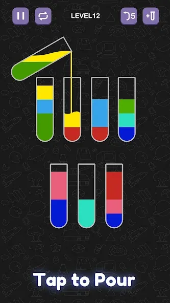 Взлом Water Sort Puzzle — Sort Color  [МОД Много монет] — стабильная версия apk на Андроид screen 1