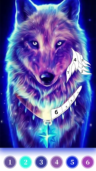 Скачать взлом Wolf Coloring Book Color Game (Вульф Колоринг Бук Колор Гейм)  [МОД Бесконечные деньги] — полная версия apk на Андроид screen 1