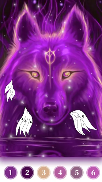 Скачать взлом Wolf Coloring Book Color Game (Вульф Колоринг Бук Колор Гейм)  [МОД Бесконечные деньги] — полная версия apk на Андроид screen 4