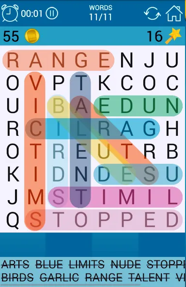 Скачать взломанную Word Search  [МОД Все открыто] — полная версия apk на Андроид screen 1